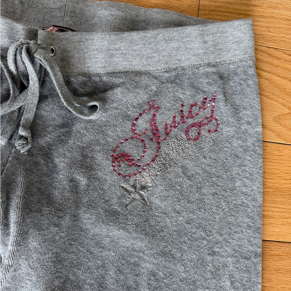 Vintage Juicy Couture Grey Velour Track Pants - Picture 2 of 4